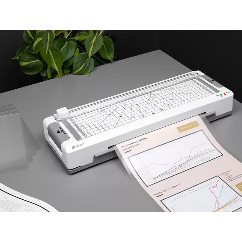 Tracer A4 TRL-7 lamineerapparaat all-in-one koud/warm, wit