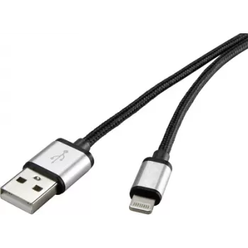 Lightning-kabel Renkforce 1323109 0,5 m voor iPod iPad iPhone, 0,5 m lengte