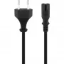Wentronic Goobay Euro-aansluitkabel, 3 m, zwart - Eurostekker (type C, CEE 7/16) > apparaatbus C7 (95038)