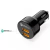 CC-T8 ultrasnelle auto-oplader 2x USB 3.0 6A 36W + micro-USB-kabel 1m