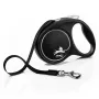 Flexi Black Design M rollijn voor honden, 5 m band, tot 25 kg