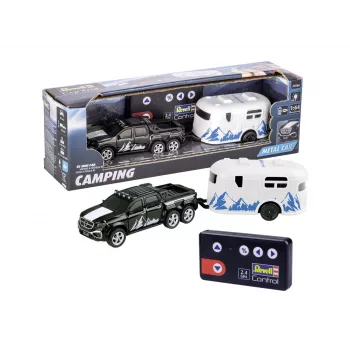 RC-auto met caravan REVELL 23566 — op afstandsbediening mini-model, batterijgevoed, speelgoedvoertuig