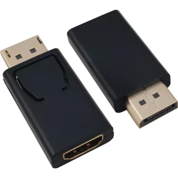 DisplayPort-naar-HDMI-adapter helos 288466 — DisplayPort (stekker) naar HDMI (bus), zwart