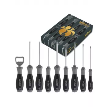 Schroevendraaierset Wiha 46544 — 9-delig SoftFinish limited edition, geïsoleerde grepen