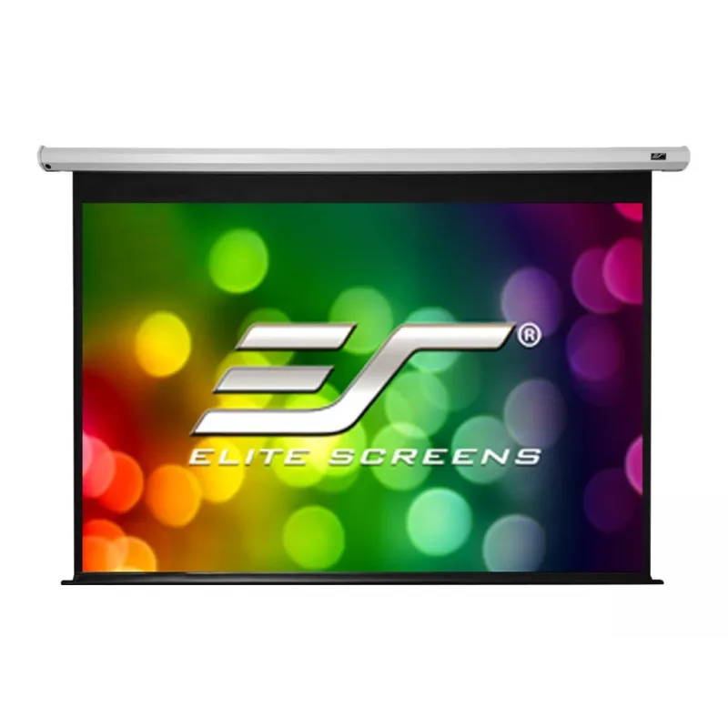 Elite Screens Spectrum Electric120V gemotoriseerd projectiescherm 120 inch (3,05 m) 4:3, zichtbaar oppervlak 244 x 183 cm, MaxWhite 1,1 gain, IR-afstandsbediening, witte behuizing