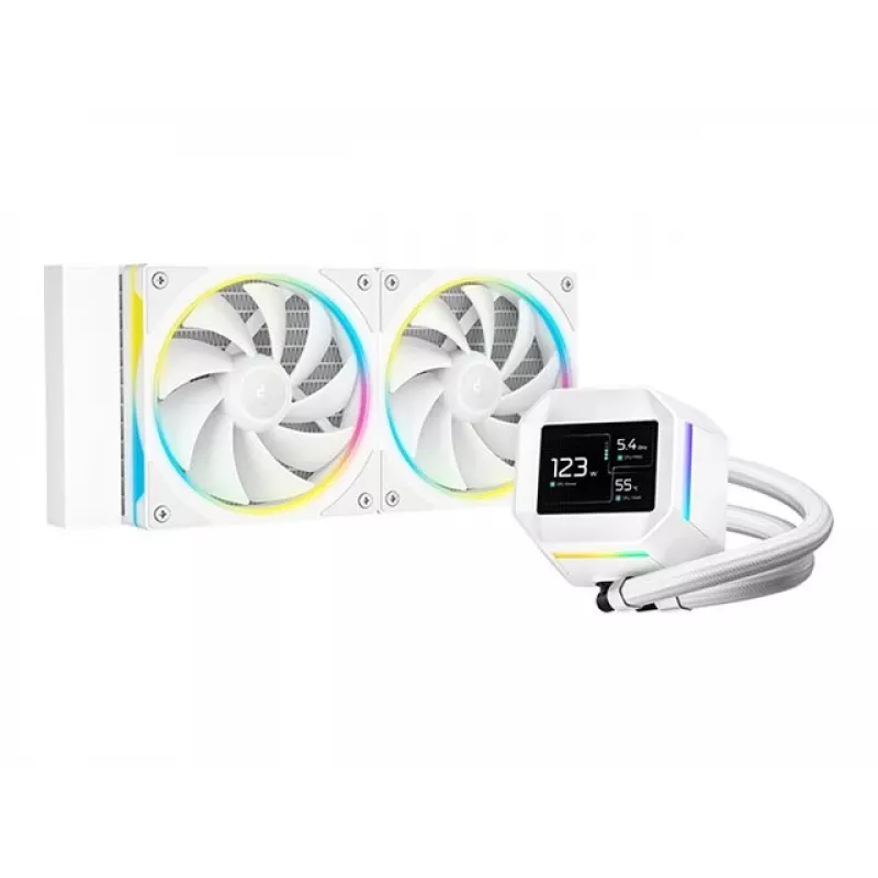 DeepCool LM240 WH processor-vloeistofkoeling 12 cm wit 1 st.