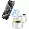 Draadloze oplader 4smarts Qi2 Aura Sound wit – Qi2 snel draadloos laden, ingebouwde luidspreker