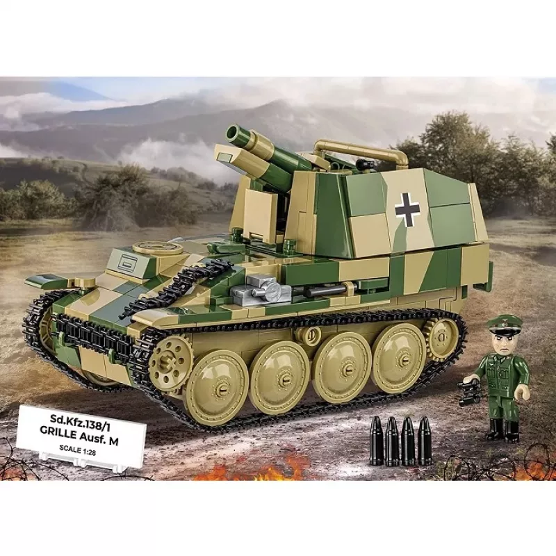 Bouwmodelbouwpakket Cobi SD.KFZ.138/1 Grille, 720 onderdelen, tentoonstellingsmodel