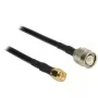 Coaxiale kabel DeLOCK 89507 RG-58 C/U 10 m TNC SMA zwart