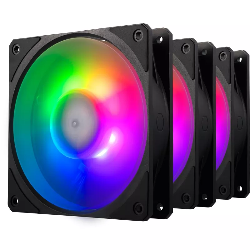 Set met 3 COOLER MASTER-VENTILATOREN Mobius 120P ARGB