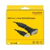 Seriële kabel DeLOCK 66286 USB Type-A DB-9 zwart 0,8 m