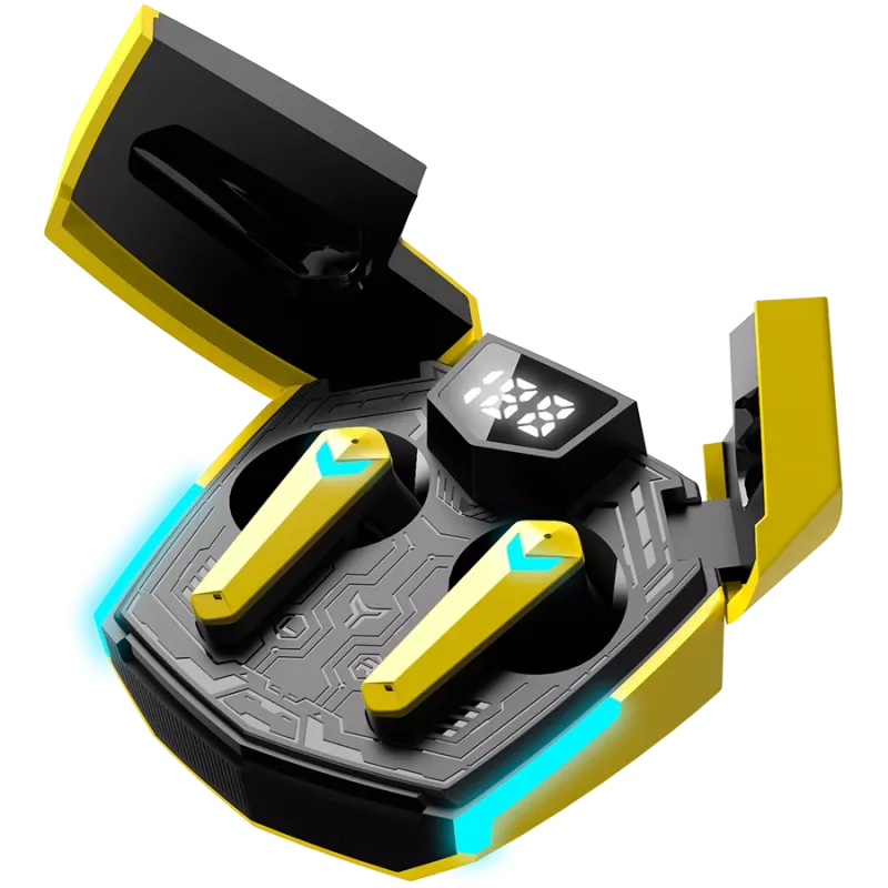 Canyon GTWS-2 Hoofdtelefoon Draadloos Oorhaak Gaming USB Type-C Bluetooth Oplaaddock Geel (CND-GTWS2Y)