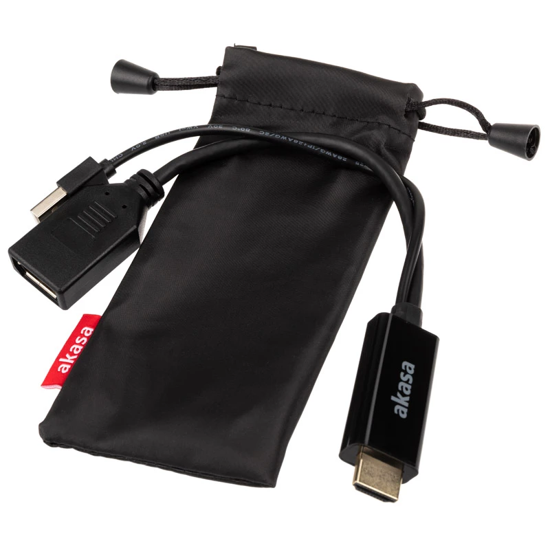 HDMI-naar-DisplayPort-adapterkabel Akasa AK-CBHD24-25BK