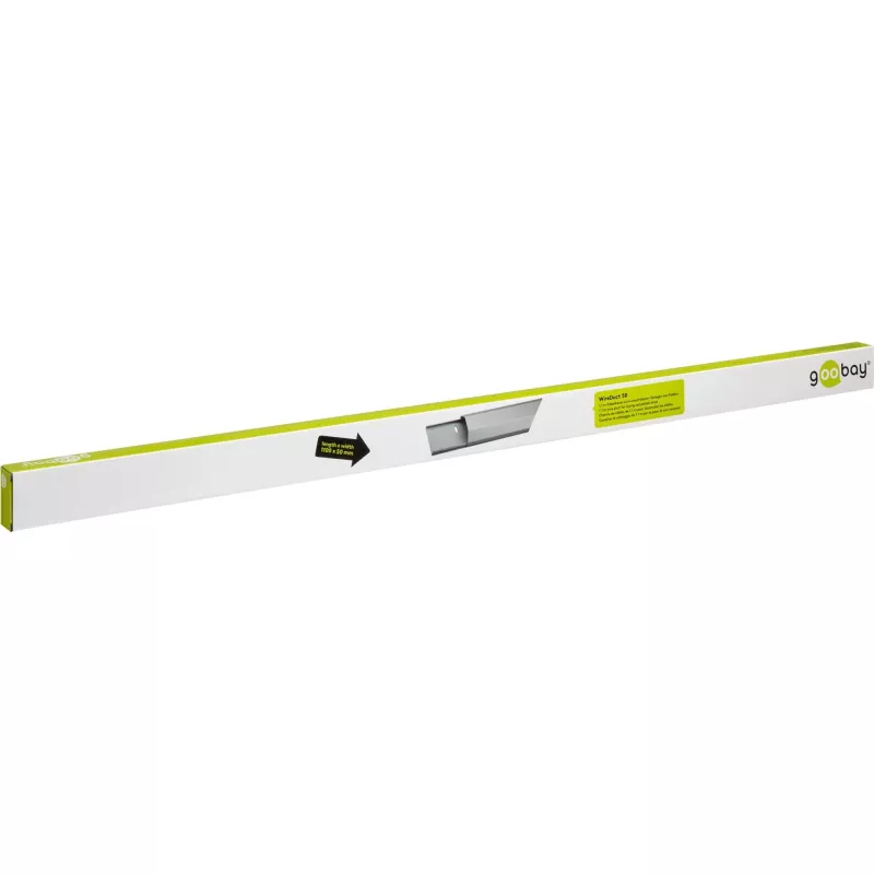 Alu kabelgoot WireDuct 50, kabelmanagement zilver, 1,1 meter
