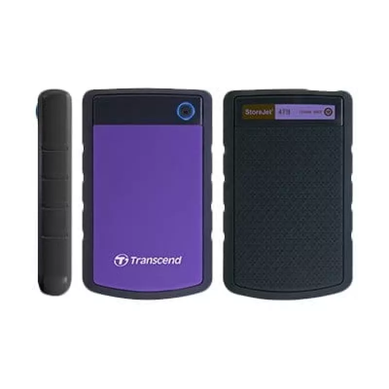 Transcend StoreJet 25H3P - harde schijf - 4TB - extern (draagbaar) - 2.5 (6,4 cm) - USB3.0 - 256-bit AES - paars (TS4TSJ25H3P)