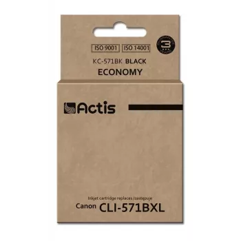 Actis KC-571BK inktcartridge, vervanging voor Canon CLI-571BK, zwart, 12 ml