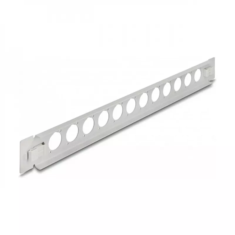 Patchpaneel DeLOCK 19 inch D-type 12 poorten gereedschapsloos grijs