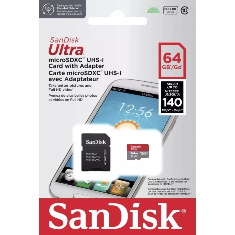 Flash-geheugenkaart SANDISK SDSQUAB-064G-GN6TA 64GB