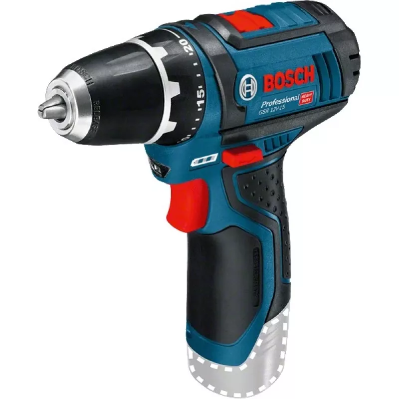 Bosch GSR 10,8-2-LI Professional keyless zwart, blauw, rood