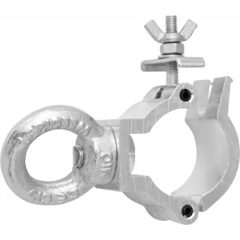 Beugels met oog EUROLITE DEC-30E zilver — podiumverlichtingsbeugel met veiligheidsoog