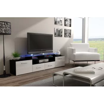 Cama TV-standaard EVORA 200 zwart/wit glanzend