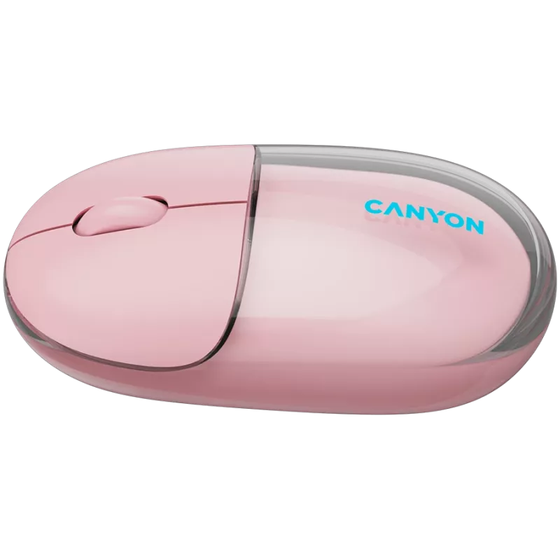 CANYON muis OnClick 24 BT/ draadloos transparant/roze