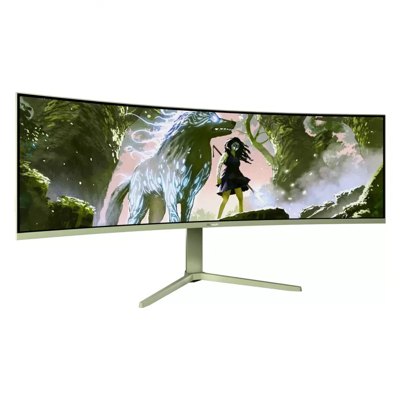 Curved computermonitor Arozzi Nova 49 inch (124,5 cm) dual QHD 5120×1440 LED VA, 4 ms, groen