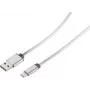 USB-kabel S/CONN 14-12001 USB 2.0 1 m USB-A USB-C zilver