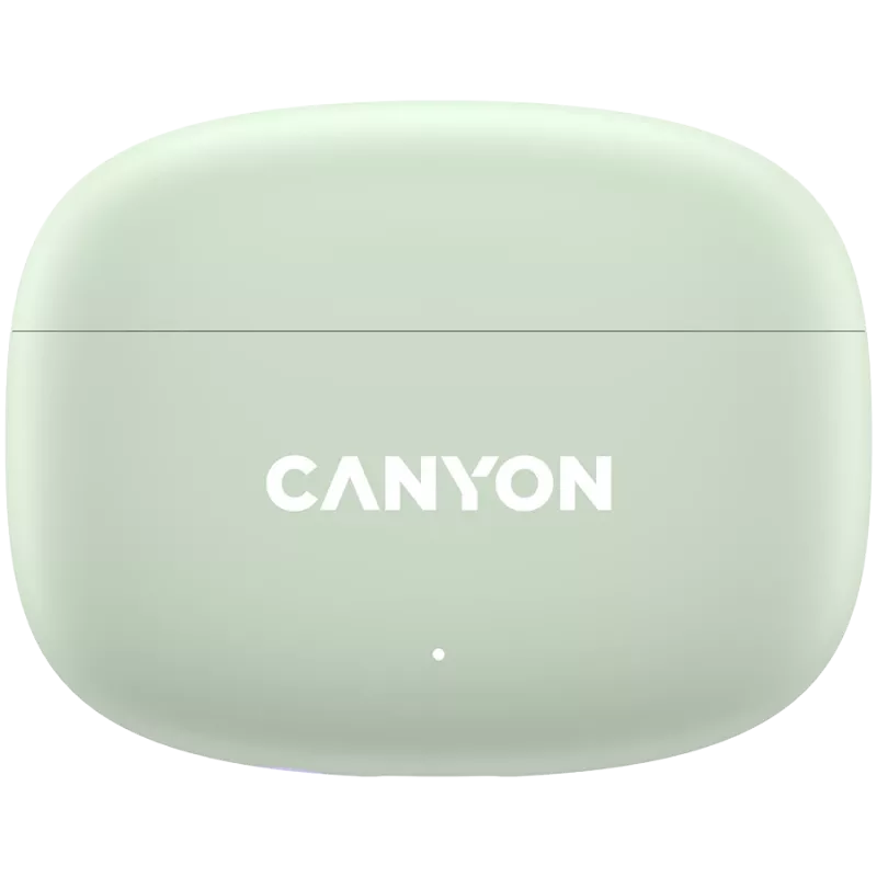 Canyon TWS-9 CNS-TWS9G hoofdtelefoon – True Wireless – Bluetooth 5.4 – In-ear – 6h + 30h accuduur – USB-C oplaadcase – touchbediening – groen