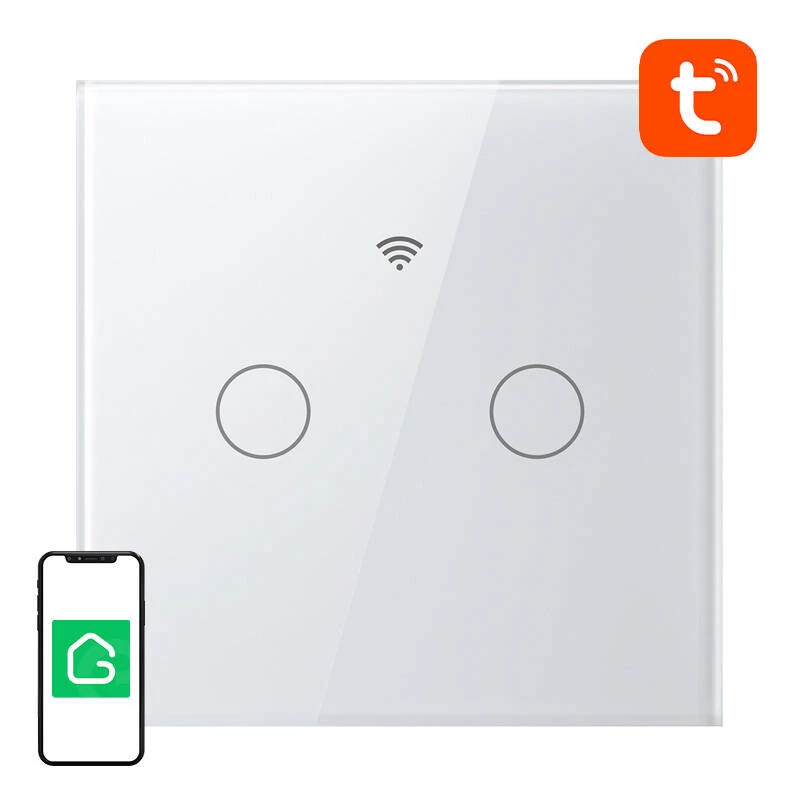 Slimme touch-WLAN-lichtschakelaar Gosund SLS2 (model SW12) — touchbediening, WLAN-connectiviteit, optionele N-/dubbele bedrading