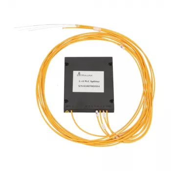 Optische PLC-splitter 1:4 Extralink SC/APC, 2,0 mm G657A, 1,5 m, ABS-module, zonder stekker
