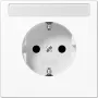 JUNG LS 1520 KINA WW SCHUKO-stopcontact met labelveld, 16 A 250 V, alpinewit