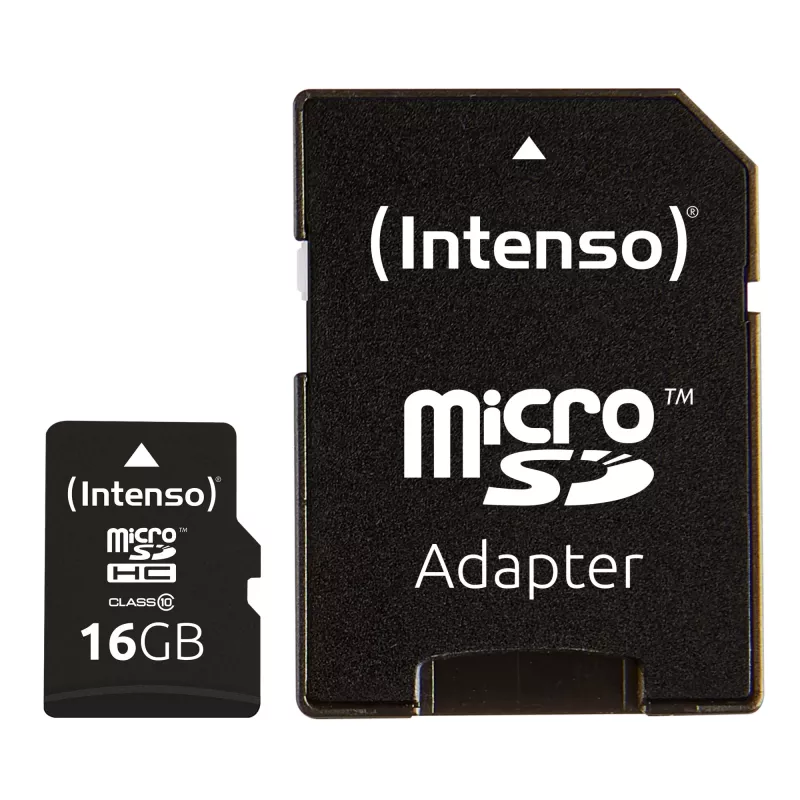 GEHEUGEN MICRO SDHC 16GB C10/W/ADAPTER 3413470 INTENSO