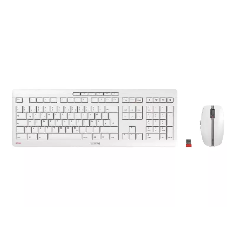 CHERRY Stream Desktop toetsenbord muis inbegrepen kantoor RF draadloos QWERTZ Duits wit