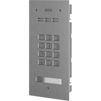 Inbouwdeurintercom ACO FAM-P-1NPZSACC met sleutelhangerlezer en cijferslot, 1-deelnemer