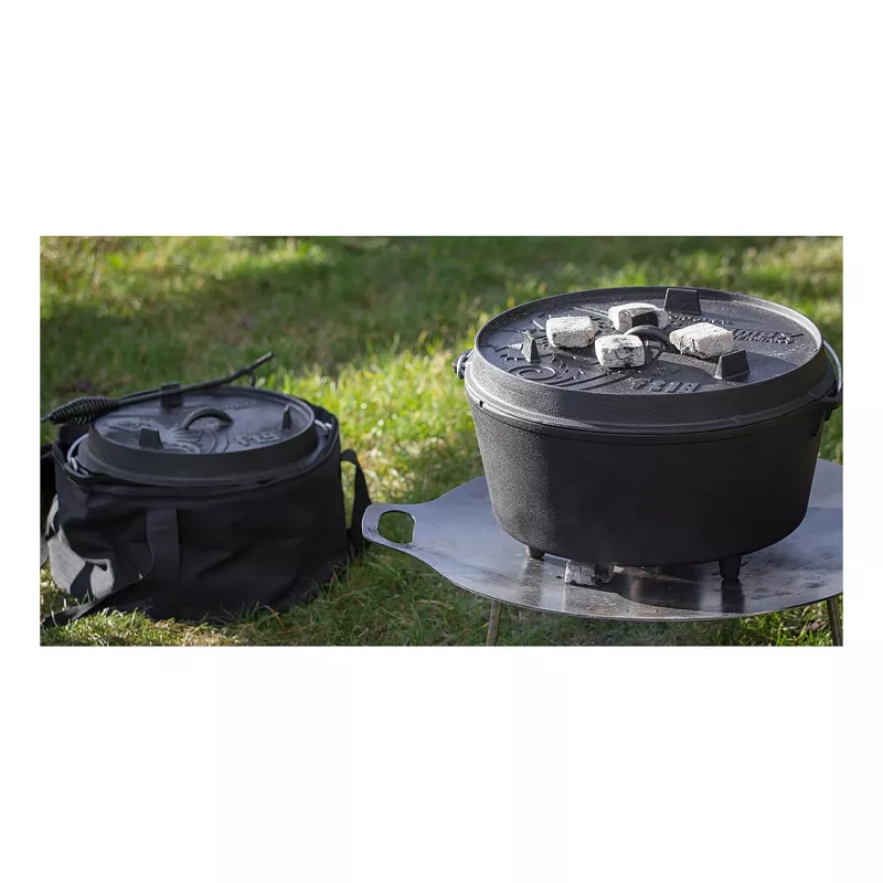 Bakplaat Petromax FT12 rond gietijzer oven, geschikt voor brood en vlees, 15 kg