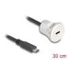 USB-kabel DeLOCK 88183 0,3 m USB-C zwart zilver
