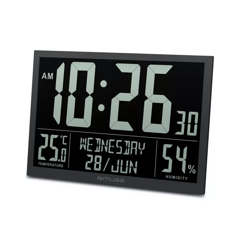 Wandklok muse M-160 WMC — analoge wandklok, rond design, op batterijen