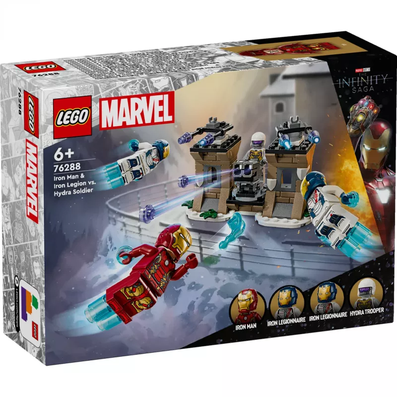 Bouwset LEGO-set 76288 Marvel Super Heroes Iron Man Iron Legion met HYDRA-soldaat-minifiguur, bouwbaar model