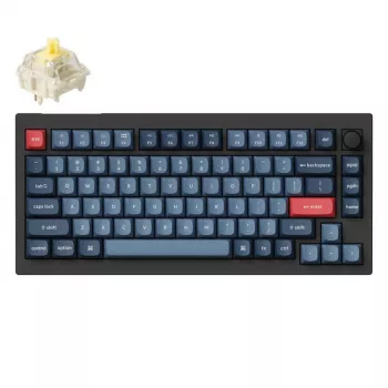 Keychron V1 Max toetsenbord universeel USB RF Wireless Bluetooth zwart grijs 75% mechanisch