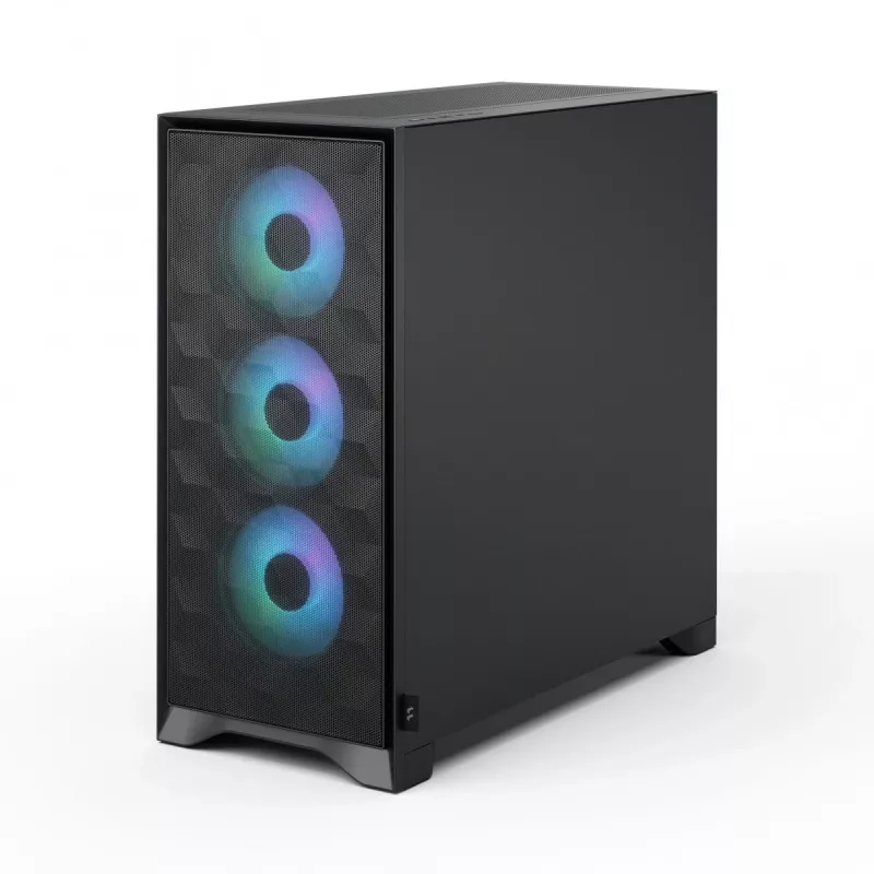 Fractal Design Pop 2 Air zwart Solid midi-tower pc-behuizing — ATX-ondersteuning, 3x 120 mm frontventilatoren, 2,5/3,5-inch drive bays, 215×481×462 mm