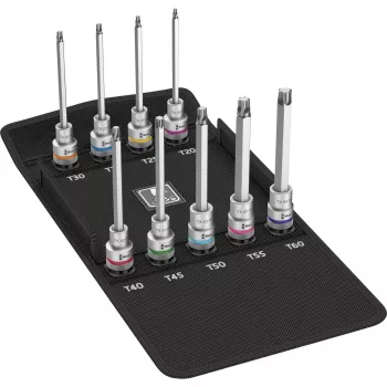 Wera 8767 C TORX HF 3 Zyklop 1/2 inch TORX bit-dopsleutelset, 9-delig