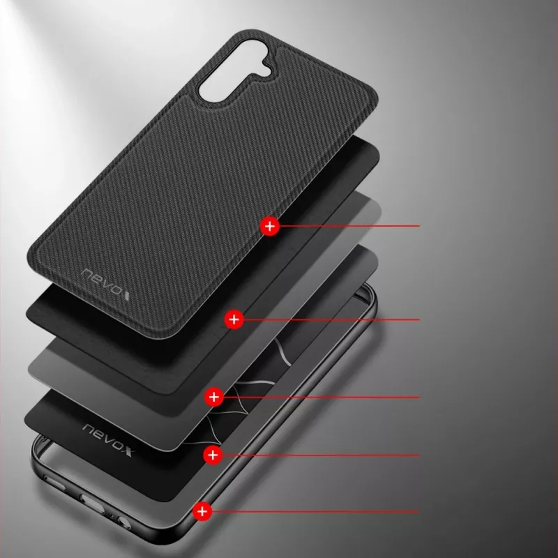 StyleShell NYLO, telefoonhoesje zwart, Samsung Galaxy A15 5G / A15 4G