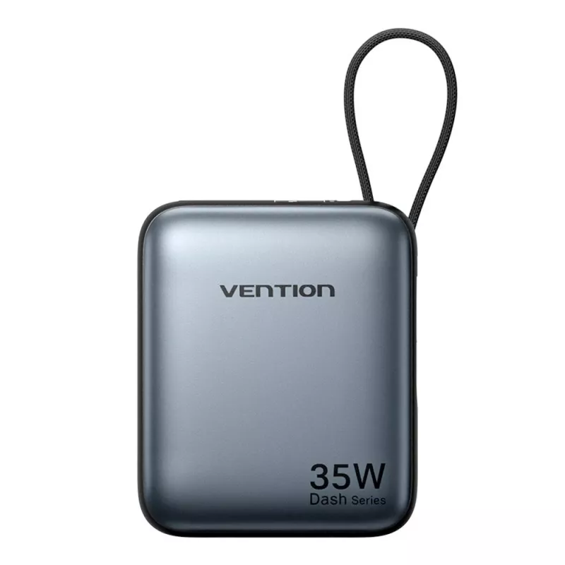 Vention FHEH0 powerbank 10000 mAh 35 W met USB-C-kabel, grijs