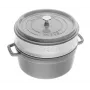 STAUB La Cocotte gietijzeren ronde pan met inzetstuk 40508-819-0 - 3,8 ltr. grafiet