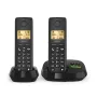Draadloze analoge/DECT-telefoon Gigaset PURE 100A Duo — 2 handsets, handsfree functie, nummerweergave, 1,5-inch display, zwart