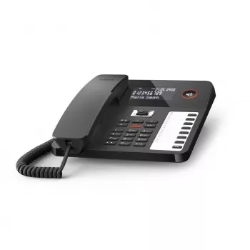 DECT-telefoon Gigaset DESK 800A bedrade handset 200 telefoonboekvermeldingen zwart