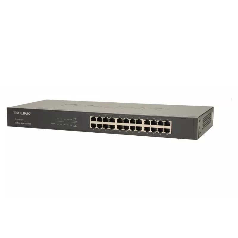 TP-Link 24-poorts Gigabit rackmount netwerkswitch, unmanaged, Gigabit Ethernet (10/100/1000), full duplex, rackmontage, 1U