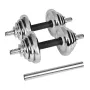 Verstelbare dumbbells Rebel Chrom 20 kg met koffer en halters (2) — gewichtsschijven 2,5 kg, 1,25 kg, 0,5 kg
