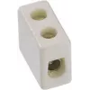 Elektrische klem Bachmann 950.000, porselein, wit, hoogte 12 mm